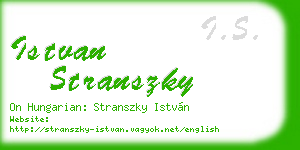 istvan stranszky business card