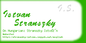 istvan stranszky business card